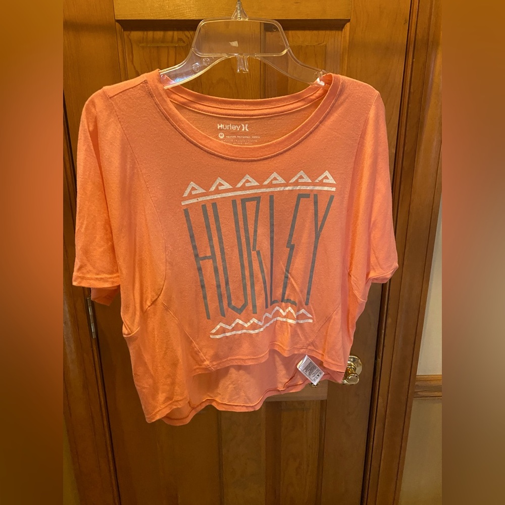Bright pink/orange crop top
